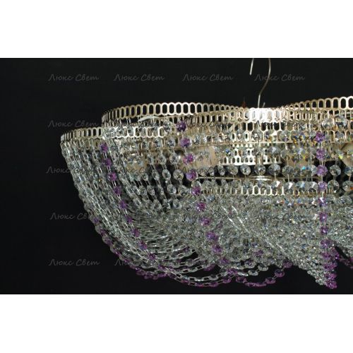 Люстра Лотос Елена сиреневая в Самаре Гусь Хрустальный