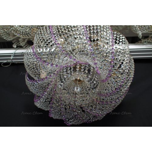 Люстра Лотос Елена сиреневая в Самаре Гусь Хрустальный