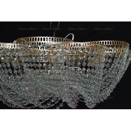 Люстра Лотос Елена розовая в Самаре Гусь Хрустальный