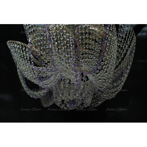 Люстра Космос № 2 фиолетовая в Самаре Гусь Хрустальный
