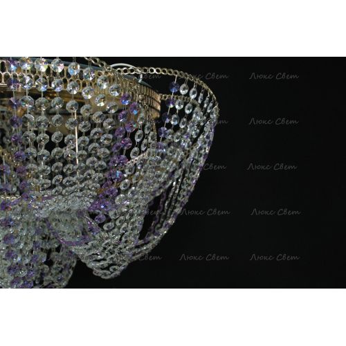 Люстра Космос № 2 фиолетовая в Самаре Гусь Хрустальный