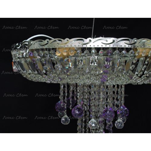 Люстра Анжелика 1 шар 40 мм фиолетовая в Самаре Гусь Хрустальный