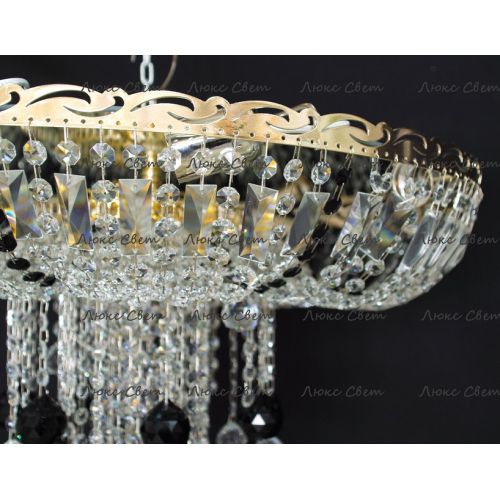 Люстра Анжелика 1 шар 40 мм черная в Самаре Гусь Хрустальный