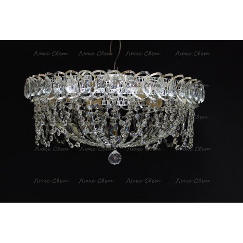 Люстра Люстра Водоворот Ажур, диаметр 450 мм, серебро Гусь Хрустальный