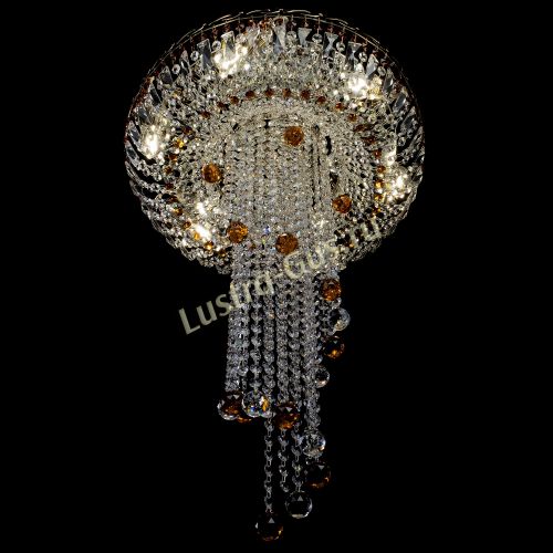 Люстра Анжелика №2 длинная шар 30 мм чайная  в Самаре Гусь Хрустальный