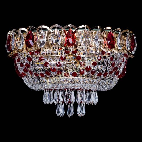 Люстра Астра Ажур красная в Самаре Гусь Хрустальный
