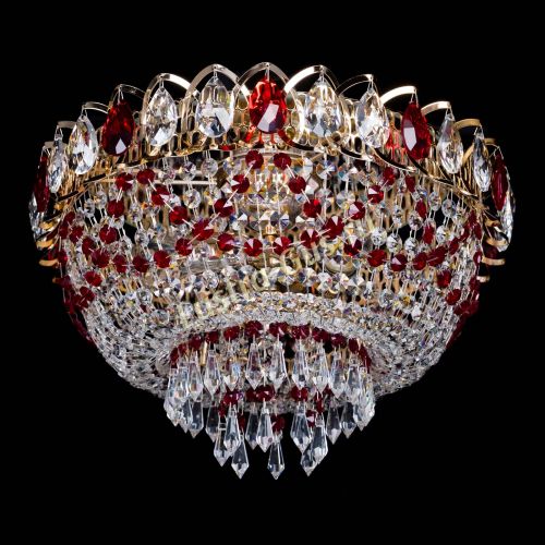 Люстра Астра Ажур красная в Самаре Гусь Хрустальный