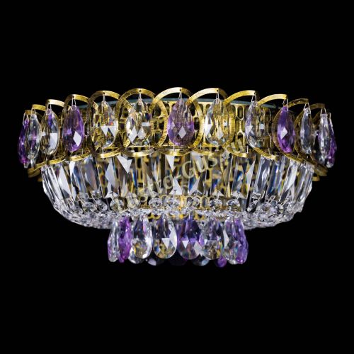 Люстра Астра Бутон №1 фиолетовая под бронзу в Самаре Гусь Хрустальный