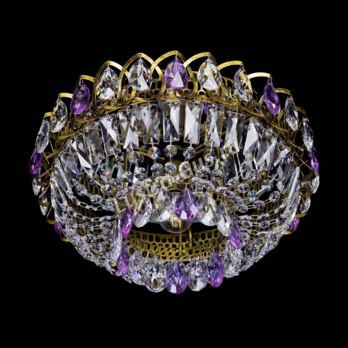 Люстра Астра Бутон №1 фиолетовая под бронзу в Самаре Гусь Хрустальный