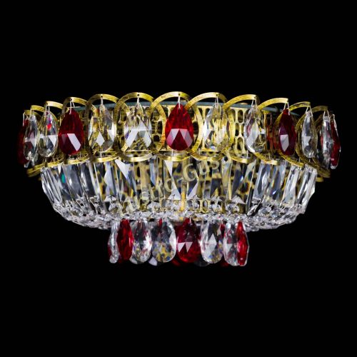 Люстра Астра Бутон №1 красная под бронзу в Самаре Гусь Хрустальный