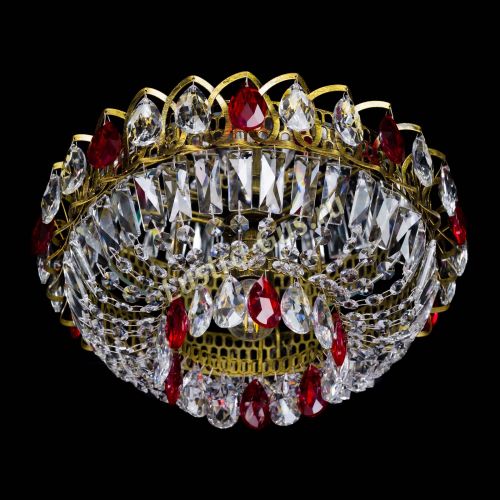 Люстра Астра Бутон №1 красная под бронзу в Самаре Гусь Хрустальный