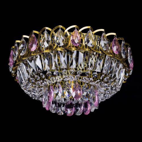 Люстра Астра Бутон №1 розовая под бронзу в Самаре Гусь Хрустальный