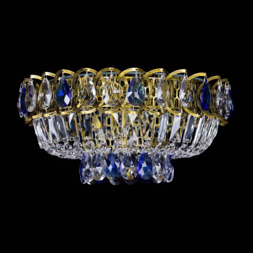 Люстра Астра Бутон №1 синяя под бронзу в Самаре Гусь Хрустальный