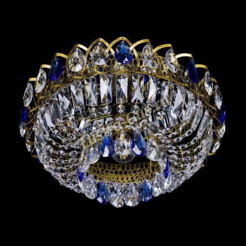 Люстра Астра Бутон №1 синяя под бронзу в Самаре Гусь Хрустальный