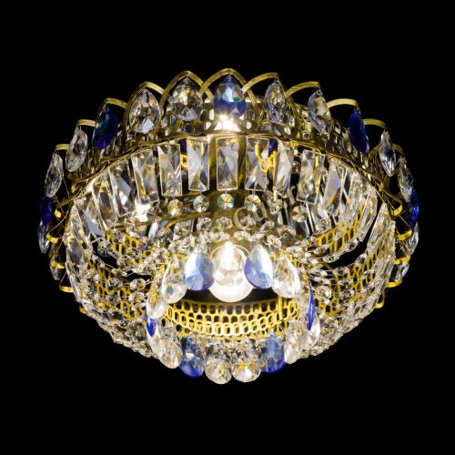 Люстра Астра Бутон №1 синяя под бронзу в Самаре Гусь Хрустальный