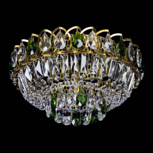 Люстра Астра Бутон №1 зеленая под бронзу в Самаре Гусь Хрустальный