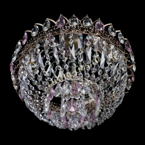 Люстра Астра Бутон №2 розовая в Самаре Гусь Хрустальный