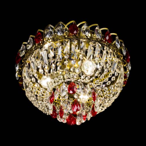 Люстра Астра Бутон №3 красная под бронзу в Самаре Гусь Хрустальный