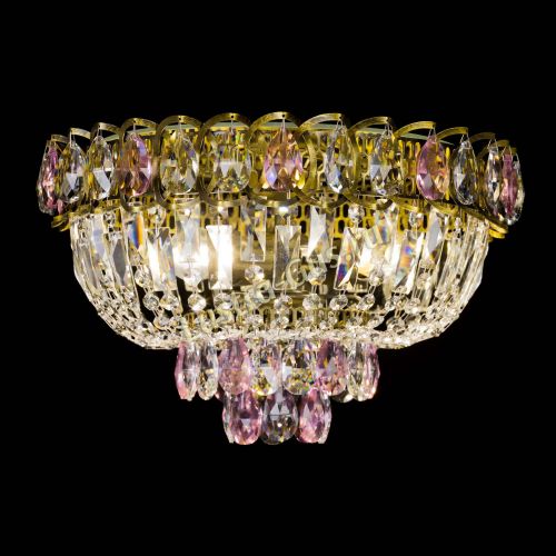 Люстра Астра Бутон №3 розовая под бронзу в Самаре Гусь Хрустальный