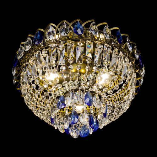 Люстра Астра Бутон №3 синяя под бронзу в Самаре Гусь Хрустальный