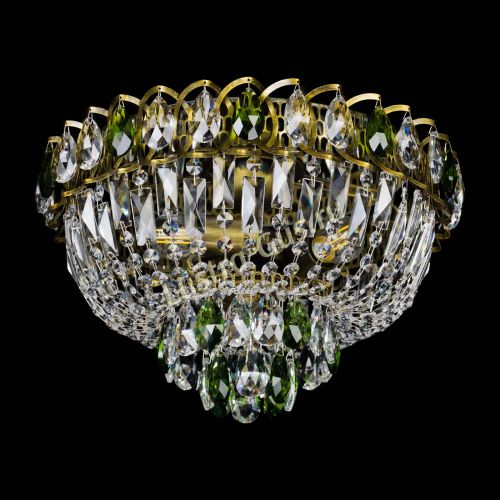 Люстра Астра Бутон №3 зеленая под бронзу в Самаре Гусь Хрустальный