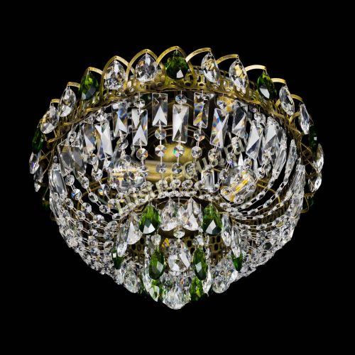 Люстра Астра Бутон №3 зеленая под бронзу в Самаре Гусь Хрустальный