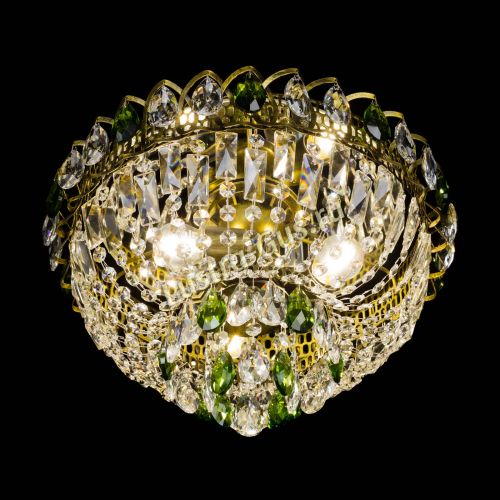 Люстра Астра Бутон №3 зеленая под бронзу в Самаре Гусь Хрустальный