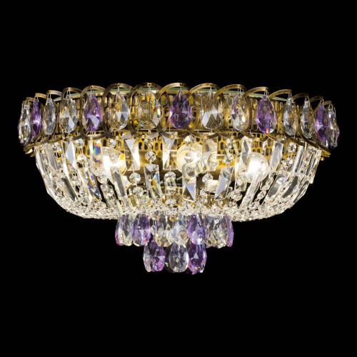 Люстра Астра Бутон №5 фиолетовая под бронзу в Самаре Гусь Хрустальный