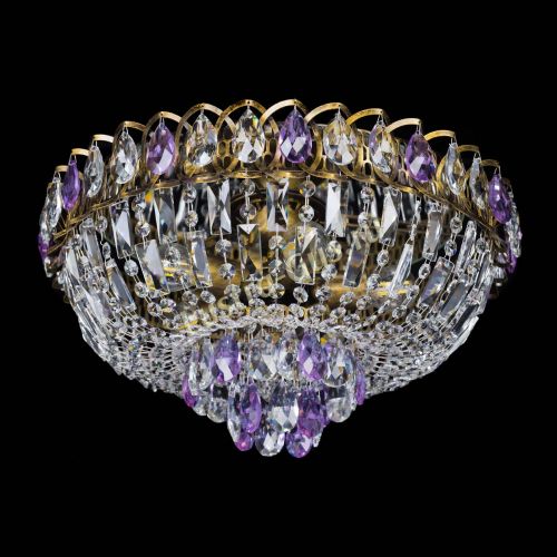 Люстра Астра Бутон №5 фиолетовая под бронзу в Самаре Гусь Хрустальный