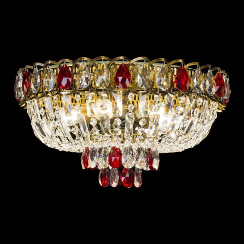 Люстра Астра Бутон №5 красная под бронзу в Самаре Гусь Хрустальный