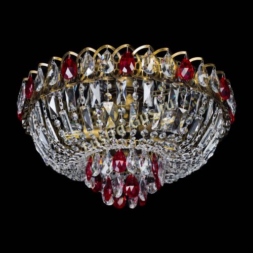 Люстра Астра Бутон №5 красная под бронзу в Самаре Гусь Хрустальный