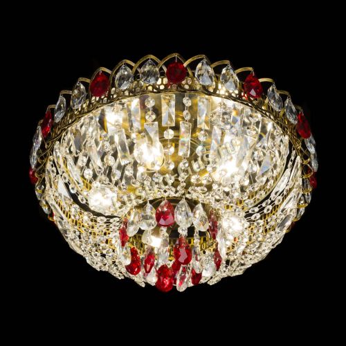 Люстра Астра Бутон №5 красная под бронзу в Самаре Гусь Хрустальный