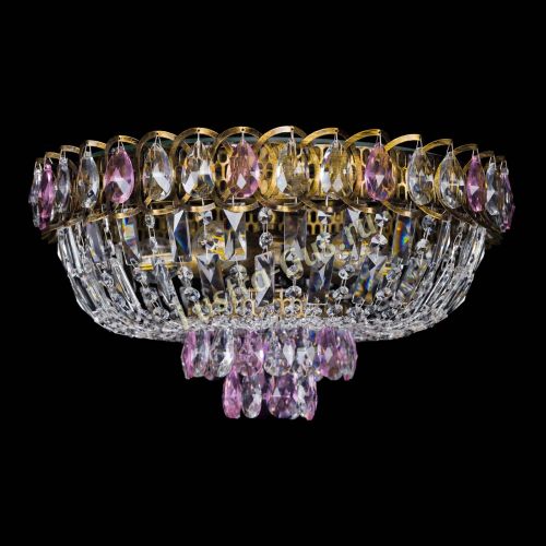 Люстра Астра Бутон №5 розовая под бронзу в Самаре Гусь Хрустальный