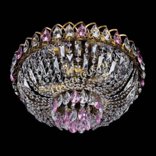 Люстра Астра Бутон №5 розовая под бронзу в Самаре Гусь Хрустальный