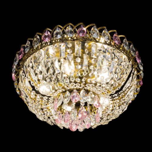 Люстра Астра Бутон №5 розовая под бронзу в Самаре Гусь Хрустальный