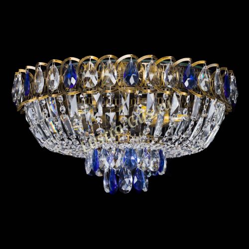 Люстра Астра Бутон №5 синяя под бронзу в Самаре Гусь Хрустальный