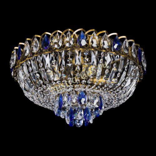 Люстра Астра Бутон №5 синяя под бронзу в Самаре Гусь Хрустальный