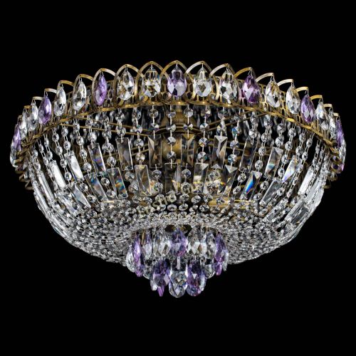 Люстра Астра Бутон №6 под бронзу Фиолетовая в Самаре Гусь Хрустальный