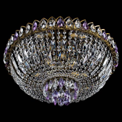 Люстра Астра Бутон №6 под бронзу Фиолетовая в Самаре Гусь Хрустальный