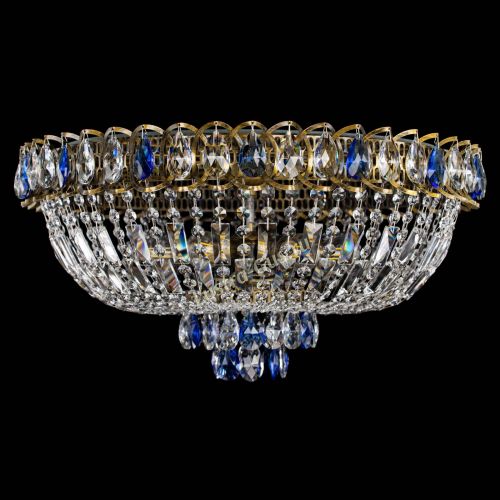 Люстра Астра Бутон №6 под бронзу Синяя в Самаре Гусь Хрустальный