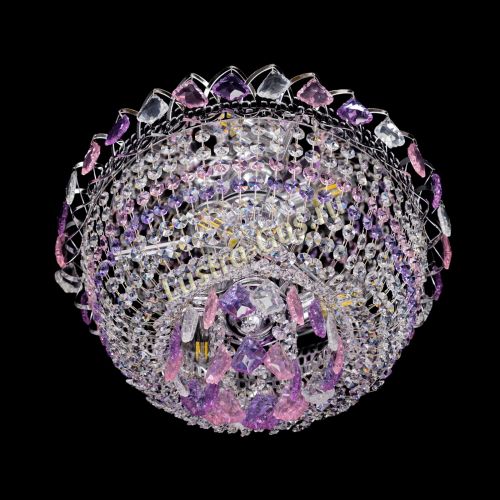 Люстра Астра дубик ровозо-фиолетовая в Самаре Гусь Хрустальный