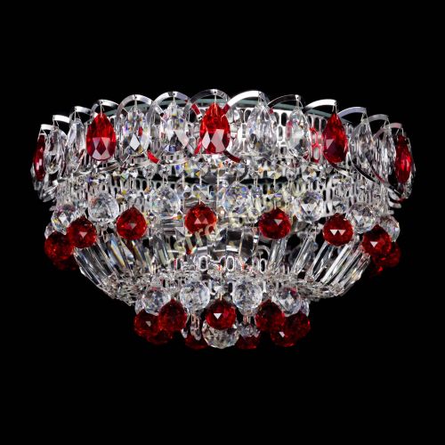 Люстра Астра Шар №3 Красная в Самаре Гусь Хрустальный