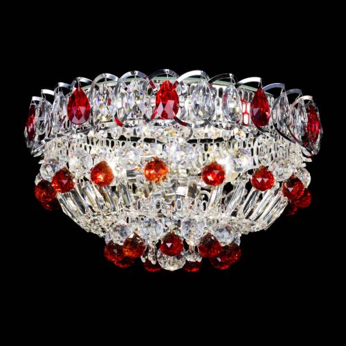 Люстра Астра Шар №3 Красная в Самаре Гусь Хрустальный