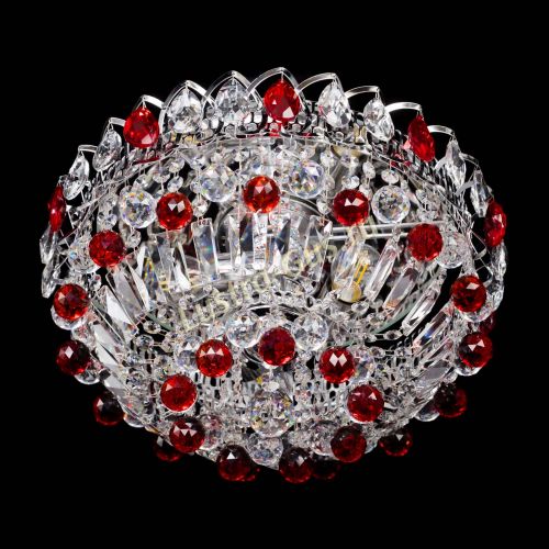 Люстра Астра Шар №3 Красная в Самаре Гусь Хрустальный