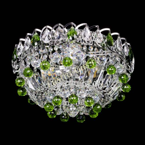 Люстра Астра Шар №3 Зеленая в Самаре Гусь Хрустальный