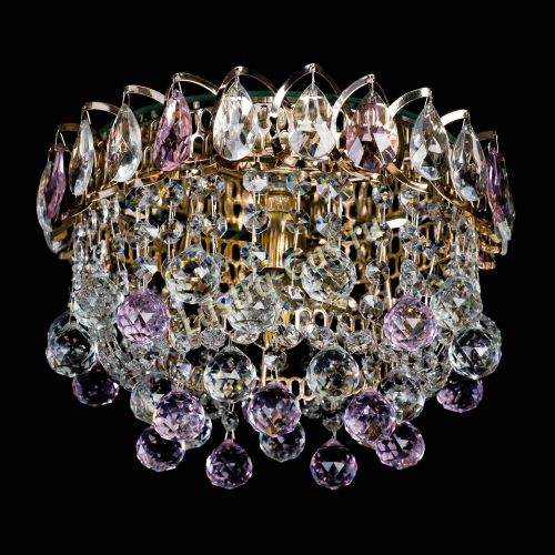 Люстра Астра Шар розовая в Самаре Гусь Хрустальный