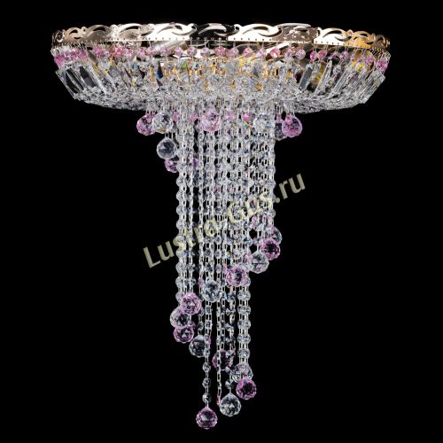 Люстра Диана №6 Шар 30 розовая в Самаре Гусь Хрустальный