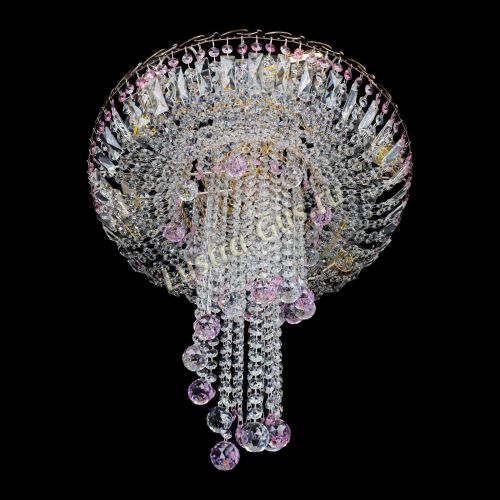 Люстра Диана №6 Шар 30 розовая в Самаре Гусь Хрустальный