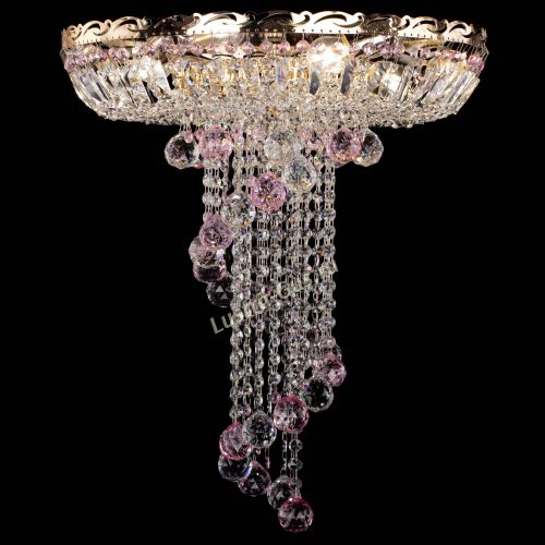 Люстра Диана №6 Шар 40 розовая в Самаре Гусь Хрустальный