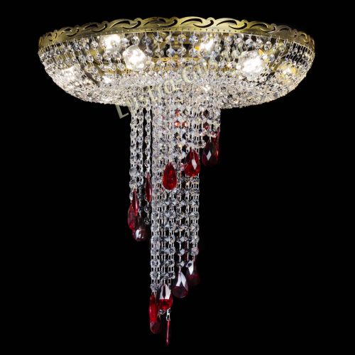 Люстра Диана №6 журавлик красная под бронзу в Самаре Гусь Хрустальный